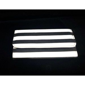 KUT FROM THE KLOTH Black & White Striped Tri-Fold Wallet